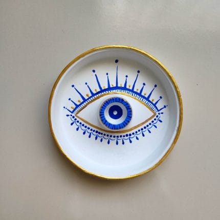El Çizimi Göz Desen Nazar Boncuğu Palo Santo Tütsülük Set