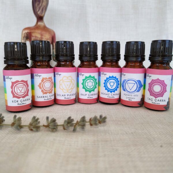 7 Çakra Saf Aromaterapi Uçucu Yağ Karışımı Meditasyon Yoga Buhurdanlık Kokusu Esans 10ml 7 adet