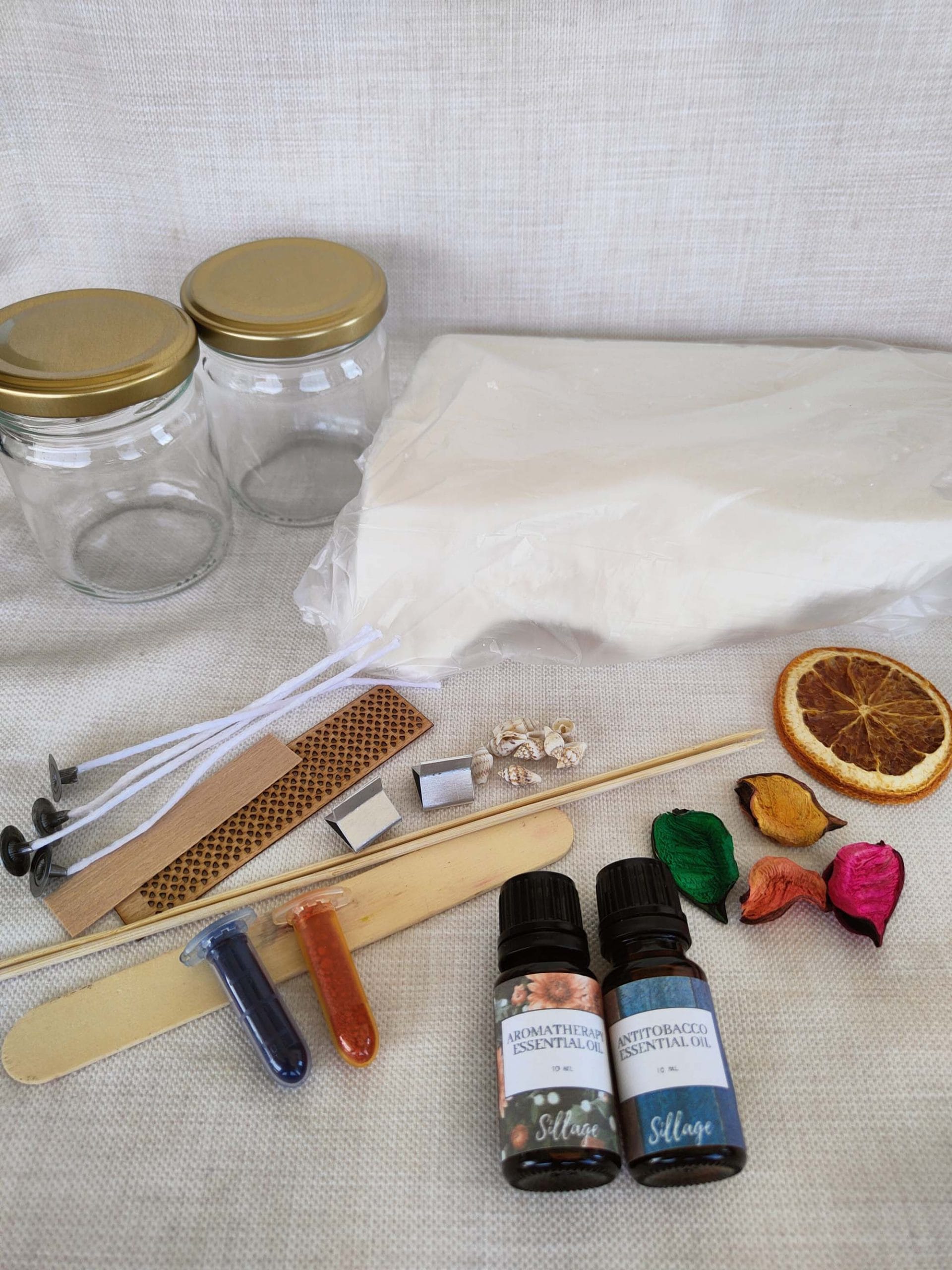 IMG20220426161845 Natürel Soya Wax Mum Yapım Seti Mum Yapımı Malzemeleri Mum Yapma Seti - Görüntü 2